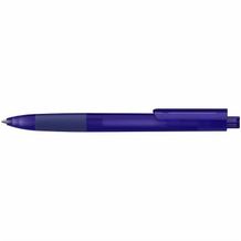 Kugelschreiber Tecto softfrost/transparent (softfrost dunkelblau/dunkelblau transparent) (Art.-Nr. CA176915)