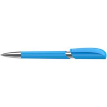 Kugelschreiber Push high gloss Mn (cyan) (Art.-Nr. CA246178)