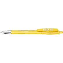 Kugelschreiber Klix high gloss Mn (gelb) (Art.-Nr. CA249598)