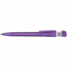 Kugelschreiber Turnus transparent USB 3.0 (violett transparent) (Art.-Nr. CA334817)