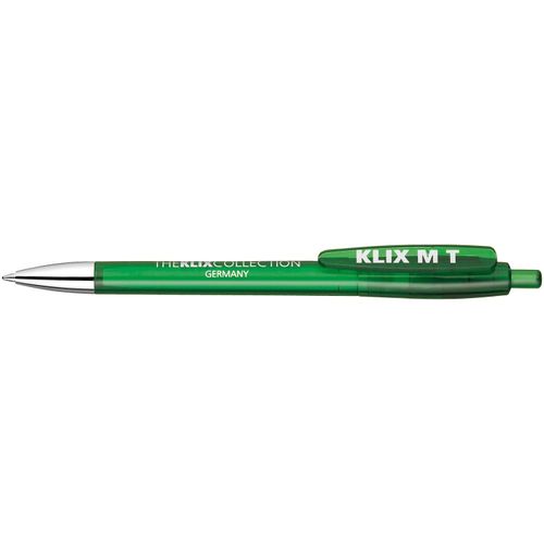Kugelschreiber Klix transparent Mn (Art.-Nr. CA365984) - Der Klix transparent Mn ist ein Druckkug...
