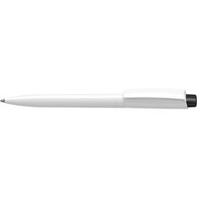 Kugelschreiber Zeno recycling antibacterial (weiß / schwarz) (Art.-Nr. CA380464)