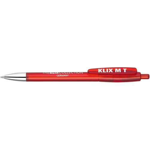 Kugelschreiber Klix transparent Mn (Art.-Nr. CA607948) - Der Klix transparent Mn ist ein Druckkug...