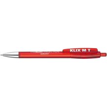 Kugelschreiber Klix transparent Mn (rot transparent) (Art.-Nr. CA607948)