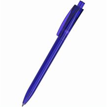 Kugelschreiber Qube transparent (dunkelblau transparent) (Art.-Nr. CA722575)