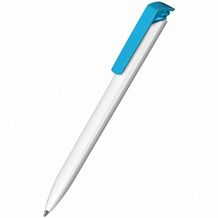 Kugelschreiber Trias recycling antibacterial (weiss/cyan) (Art.-Nr. CA743203)