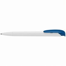 Kugelschreiber Jona high gloss (weiss/mittelblau) (Art.-Nr. CA748455)