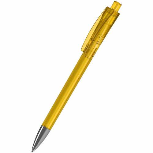 Kugelschreiber Qube transparent Mn (Art.-Nr. CA774568) - Der Qube transparent Mn ist ein Druckkug...