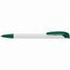 Kugelschreiber Jona high gloss (dunkelgrün / weiß) (Art.-Nr. CA781725)