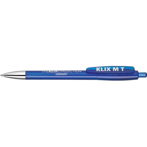 Kugelschreiber Klix transparent Mn (Art.-Nr. CA795800) - Der Klix transparent Mn ist ein Druckkug...