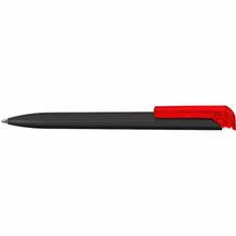 Kugelschreiber Trias softtouch/transparent (softtouch schwarz / rot transparent) (Art.-Nr. CA832255)