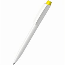 Kugelschreiber Zeno recycling antibacterial (weiss/gelb) (Art.-Nr. CA867803)