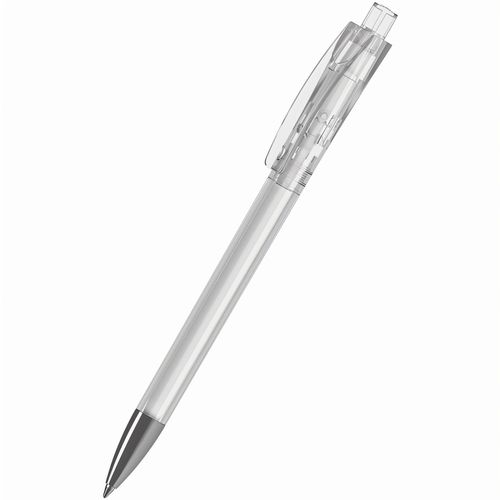 Kugelschreiber Qube transparent Mn (Art.-Nr. CA872544) - Der Qube transparent Mn ist ein Druckkug...
