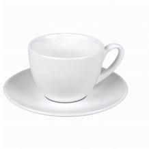 Könitz Kaffeetasse aus Porzellan mit Untertasse (Inhalt 225 ml) (weiß) (Art.-Nr. CA045438)
