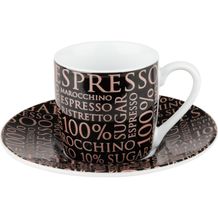 Könitz Espresso Espressotasse mit Untertasse Konservativ (Inhalt: 85 ml) (weiß) (Art.-Nr. CA898008)