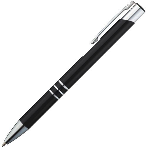 Kugelschreiber aus Metall mit 3 Zierringen (Art.-Nr. CA000339) - Eloxierter Kugelschreiber aus Metall...