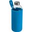Trinkflasche aus Glas mit Neoprenüberzug, 1.000ml (hellblau) (Art.-Nr. CA006157)