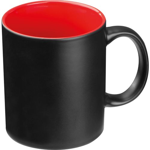 Tasse aus Porzellan, 300ml (Art.-Nr. CA043079) - Tasse aus Porzellan mit einer schwarzen...
