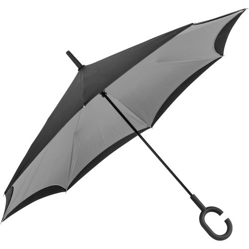 Umklappbarer Regenschirm aus 190T Pongee mit Griff zum Einhängen am Handgelenk (Art.-Nr. CA058574) - Umklappbarer Regenschirm aus 190T...