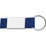Schlüsselanhänger mit farbigem Stoffbändchen (blau) (Art.-Nr. CA086247)