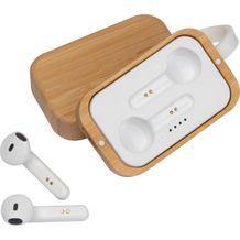 Bluetooth Kopfhörer in einer Bambusbox (beige) (Art.-Nr. CA089577)