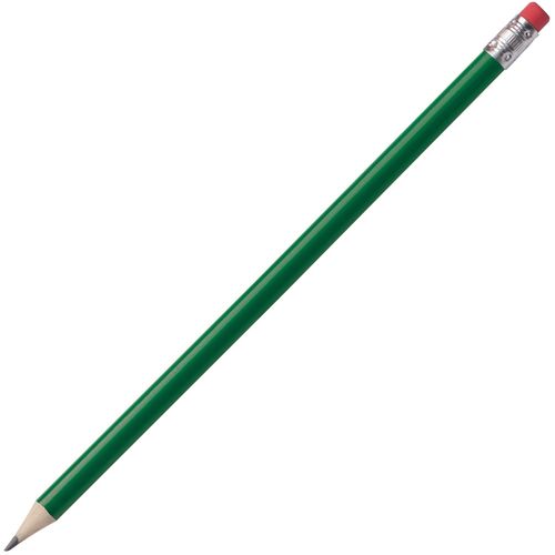 Bleistift mit Radiergummi (Art.-Nr. CA093713) - Holz-Bleistift mit Radiergummi. Minenst...
