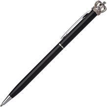 Kugelschreiber aus Metall mit Krone (Schwarz) (Art.-Nr. CA104710)
