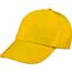 5 Panel Baumwoll-Baseball-Cap (gelb) (Art.-Nr. CA105613)