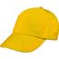 AZO freie 5 Panel Baumwoll-Baseball-Cap (gelb) (Art.-Nr. CA105613)