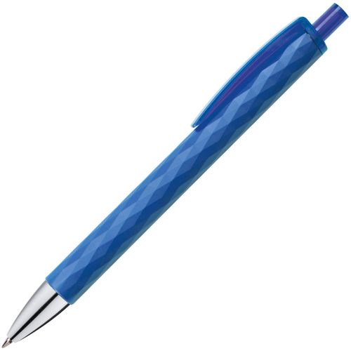 Kugelschreiber mit gemustertem Schaft (Art.-Nr. CA124124) - Kugelschreiber mit transparenten Applika...