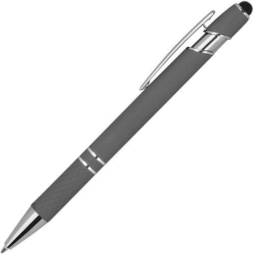 Kugelschreiber mit Muster (Art.-Nr. CA131099) - Kugelschreiber aus Aluminium mit silbern...