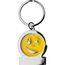 Schlüsselanhänger aus Metall Gesicht (gelb) (Art.-Nr. CA141479)