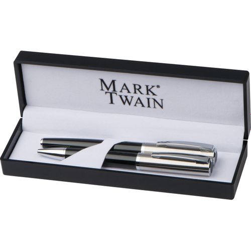 Mark Twain Schreibset bestehend aus einem Kugelschreiber und einem Rollerball (Art.-Nr. CA147244) - Hochwertiges Metall-Schreibset bestehend...