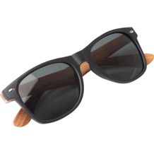 Sonnenbrille mit Bügeln in Bambusoptik, UV 400 Schutz (beige) (Art.-Nr. CA149312)