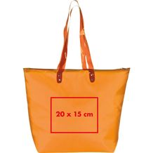 Multifunktionstasche aus Polyester mit transparenten Henkeln (orange) (Art.-Nr. CA149951)
