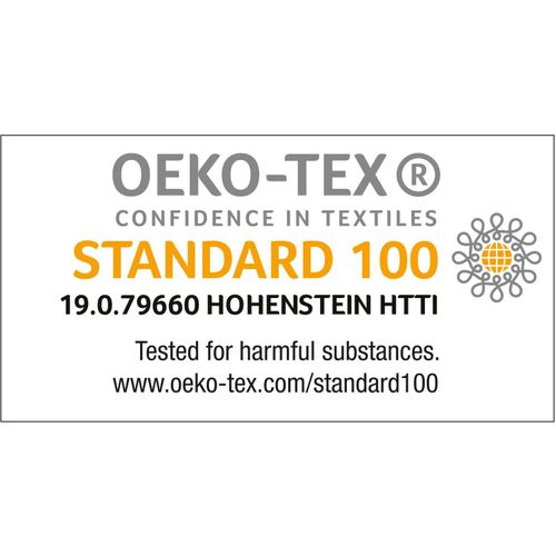 Naturfarbene Oeko-Tex® STANDARD 100 Baumwolltasche mit kurzen Henkeln (Art.-Nr. CA154324) - Oeko-Tex® STANDARD 100 zertifizierte...
