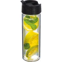 Vakuum-Glasflasche mit Teesieb, 400 ml (transparent) (Art.-Nr. CA162719)