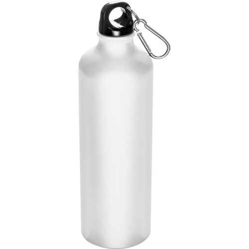 Trinkflasche aus Metall mit Karabinerhaken, 800ml (Art.-Nr. CA182655) - Trinkflasche aus Metall mit Karabinerhak...