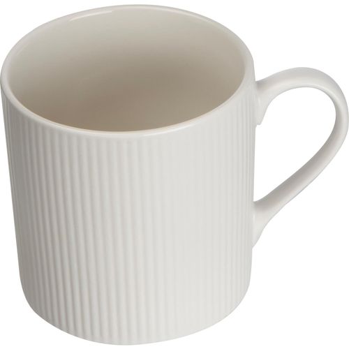 Tasse aus Keramik (Art.-Nr. CA190581) - Große Tasse aus Keramik mit geriffeltem...