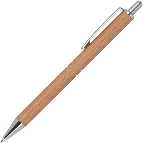 Kugelschreiber aus Holz (Art.-Nr. CA207143) - Kugelschreiber aus Holz mit blau schreib...