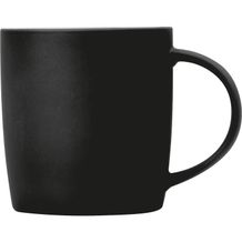 Tasse aus Porzellan, außen gummiert, 300 ml (schwarz) (Art.-Nr. CA209352)