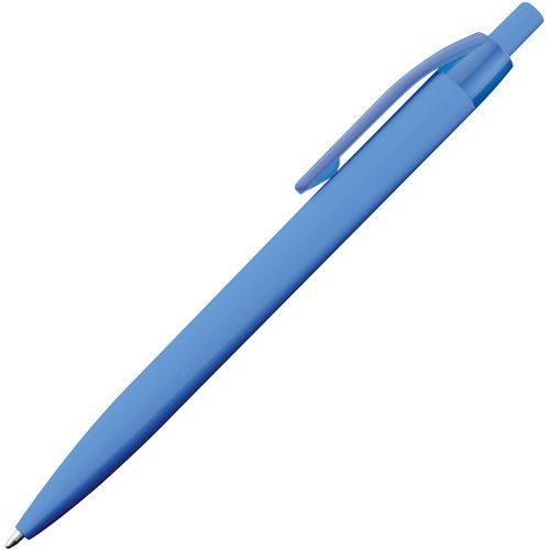 Kunststoffkugelschreiber (Art.-Nr. CA214003) - Druckkugelschreiber mit blau schreibende...