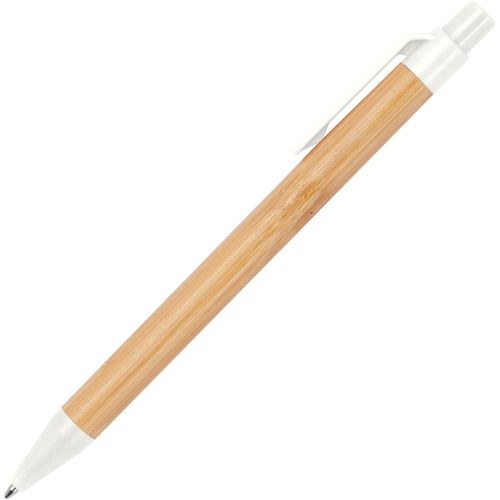 Kugelschreiber aus Weizenstroh und Bambus (Art.-Nr. CA219006) - Druckkugelschreiber aus Bambus mit...