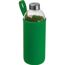 Trinkflasche aus Glas mit Neoprenüberzug, 1.000ml (grün) (Art.-Nr. CA226357)