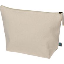 Fairtrade Kulturtasche aus Baumwolle (beige) (Art.-Nr. CA228332)