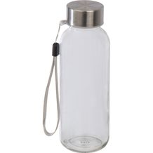 Trinkflasche aus Glas mit Neoprenüberzug, 300 ml (weiß) (Art.-Nr. CA230644)