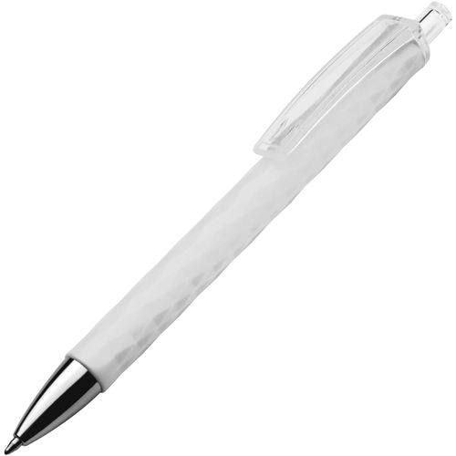 Kugelschreiber mit gemustertem Schaft (Art.-Nr. CA240884) - Kugelschreiber mit transparenten Applika...