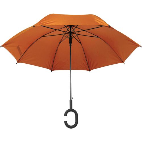 Regenschirm Hände frei (Art.-Nr. CA242993) - Regenschirm aus Pongee mit Griff, der...