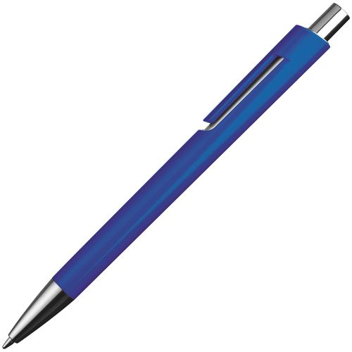 Kugelschreiber mit silbernen Applikationen (Art.-Nr. CA243764) - Kugelschreiber mit farbigem Schaft,...