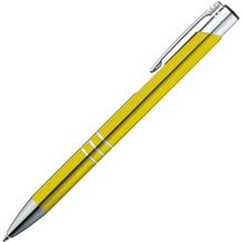 Kugelschreiber aus Metall mit 3 Zierringen (gelb) (Art.-Nr. CA244984)